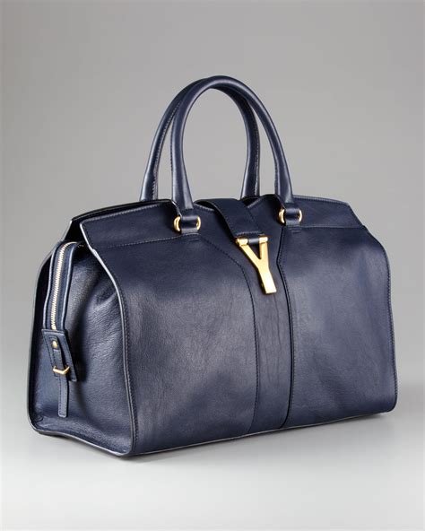 ysl cabas chyc medium blue|Yves Saint Laurent Cabas ChYc Tote Bag, Medium .